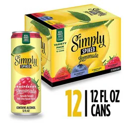 Simply Spiked Variety Pack Hard Seltzer 5% Abv Cans - 12-12 Fl. Oz.
