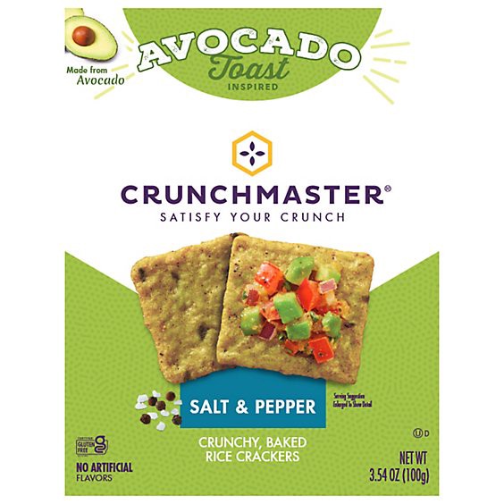 slide 1 of 1, Crunchmaster Cracker Avocado Toast S&p - 3.54 Oz, 3.54 oz