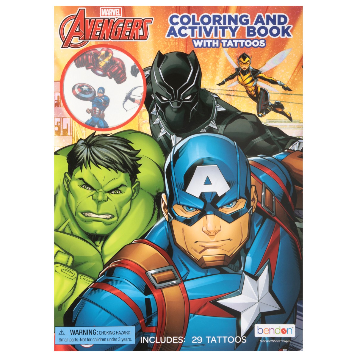 slide 2 of 11, Bendon Avengers Color Activity Book With Tattoos - Ea, 1 ct