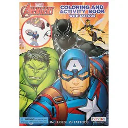 Bendon Avengers Color Activity Book With Tattoos - Ea