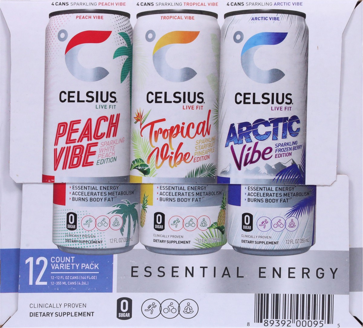 slide 4 of 11, Celsius Vibe Variety - 12-12 Fz, 12 ct; 12 fl oz