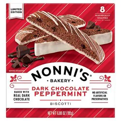 Dark Chocolate Peppermint Biscotti - 6.88 Oz