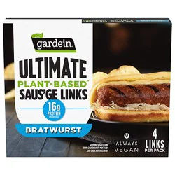 Gardein Ultimate Plant Based Vegan Frozen Bratwurst Saus'ge -4-14 Oz