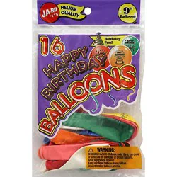 Ja Ru Happy Birthday Balloons - 16 Ct