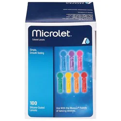 Bayer Microlet Colored Lancets - 100 Ct