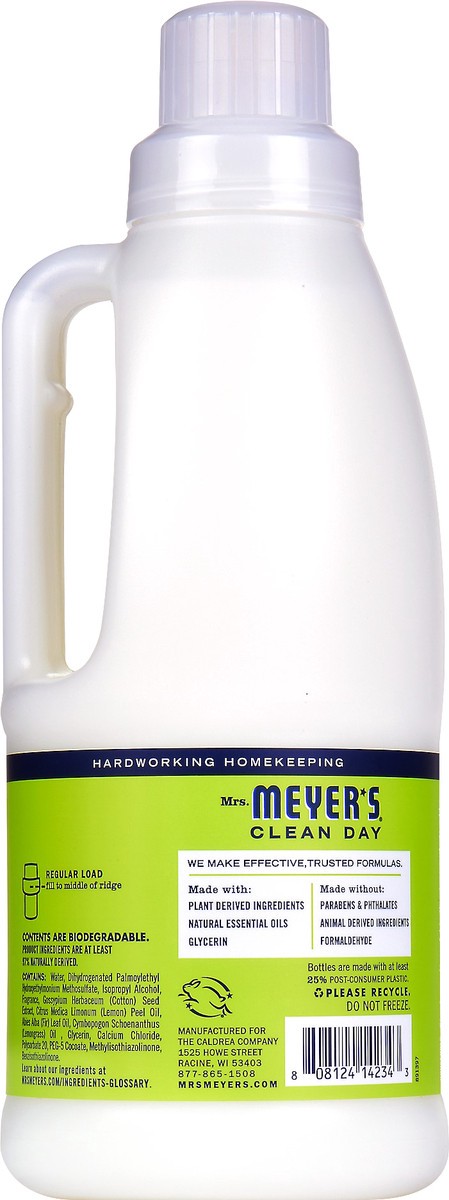 slide 4 of 6, Mrs. Meyer's Clean Day Lemon Verbena Scent Fabric Softener 32 oz, 32 fl oz