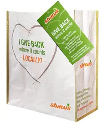 Shaw's Give A Bag Reusable Shopping Bag - Ea