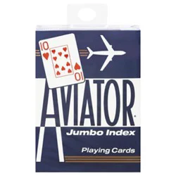 Uspc Aviator Jumbo Poker Cards - Ea
