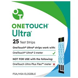 Onetouch Ultra Test Strips Blue - 25 Ct