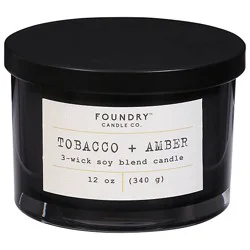 Foundry Jar Candle Tobacco Amber 12 Oz - 12 Oz