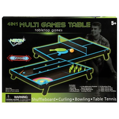 slide 1 of 1, Pmt Neon 4 In 1 Tbletop Games - Ea, 1 ct
