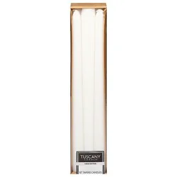 Langley Taper 10 Inch White - 6 Ct