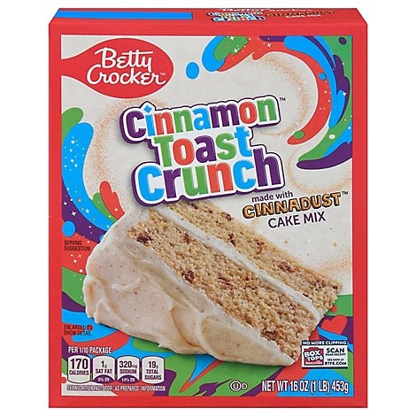 slide 1 of 1, Betty Crocker Cinnamon Toast Crunch Cake Mix - 16 OZ, 16 oz