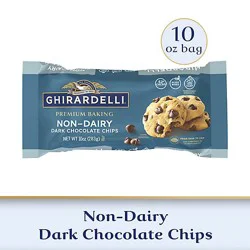 Ghirardelli Non Dairy Dark Chocolate Premium Baking Chips Bag - 10 Oz