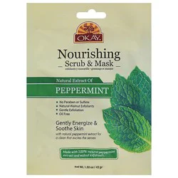 Okay Nourishing Peppermint Scrub&mask - 1.5 Oz