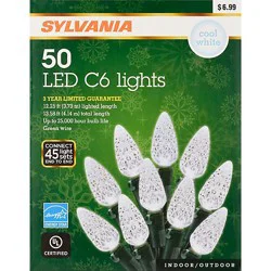 Inl 50ct Led Cool Wht C6 Lghts - Ea