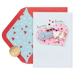 Papyrus Love Mew Cats Valentine's Day Card - Each