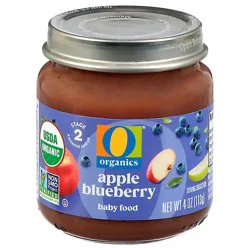O Organics Baby Food Apple Blueberry - 4 Oz