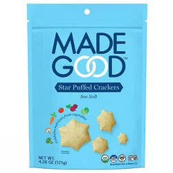 Made Good Organic Sea Salt Star Puffed Crackers - 4.26 Oz