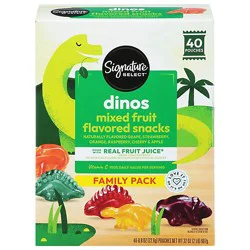 Signature Select Dinos Mixed Fruit Snacks Pack - 40 - 0.8 Oz