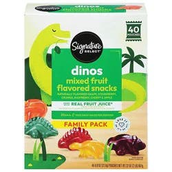 Signature Select Dinos Mixed Fruit Snacks Pack - 40 - 0.8 Oz