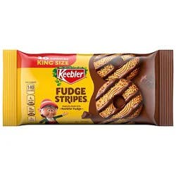 Keebler Fudge Stripes Original Shortbread Cookies King Size - 4.75 Oz