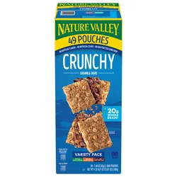 Nature Valley Crunchy Granola Bars Variety Pack, 98 Bars, (49 Pouches) - 49 ct