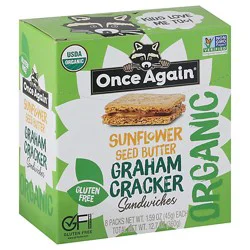 Once Again Sunflower Cracker Graham Sandwich - 12.72 Oz