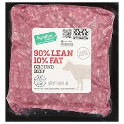 Signature Select 90% Lean 10% Fat Ground Beef - 16 Oz