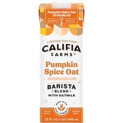 Califia Farms Pumpkin Spice Barista Blend Oat Creamer - 32 Fl. Oz.