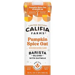 Califia Farms Pumpkin Spice Barista Blend Oat Creamer - 32 Fl. Oz.