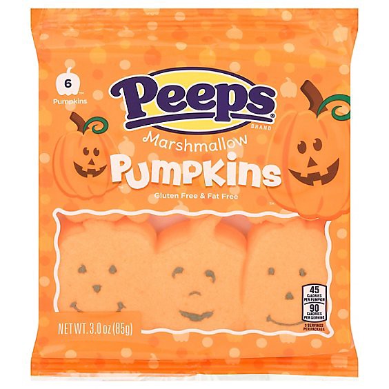 slide 1 of 1, Peeps Pumpkins Marshmallow - 3 Oz, 3 oz