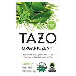Tazo Organic Zen Tea Bag - 16 Count