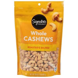 Signature Select Whole Roasted & Salted Cashews - 16 Oz