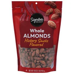 Signature Select Whole Hickory Smoked Almonds - 16 Oz