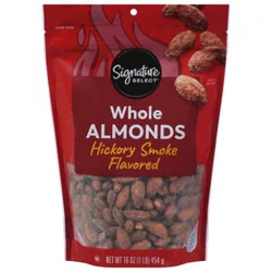 Signature Select Whole Hickory Smoked Almonds - 16 Oz
