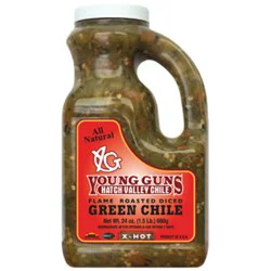 Young Guns Hatch Valley Flame Extra Hot Roasted Green Chile - 24 Oz