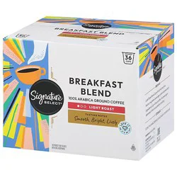 Signature Select Coffee Pod Breakfast Blend - 36 Count