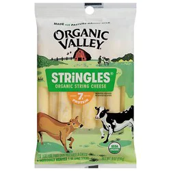 Organic Valley Organic Cheese Mozzarella Stringles - 8 Oz