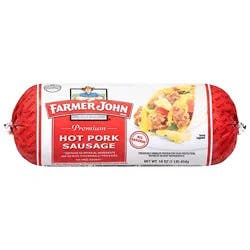 Farmer John Pork Sausage Roll Hot - 16 Oz