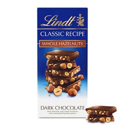 Lindt Classic Recipe Whole Hazelnut Dark Chocolate Candy Bar - 5.3 Oz