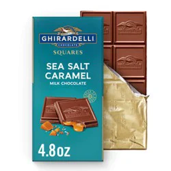 Ghirardelli Sea Salt Caramel Milk Chocolate Squares Bar - 4.8 Oz