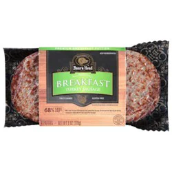 Boar's Head Turkey Breakfast Sausage Patties - 6 Oz