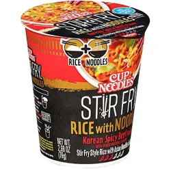 Nissin Cup Noodles Stir Fry Rice With Noodles Korean Spicy Beef Unit - 2.68 Oz