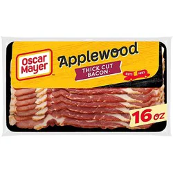 Oscar Mayer Naturally Hardwood Smoked Thick Cut Applewood Bacon - 16 Oz