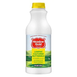 Meadow Gold Buttermilk 1% Lowfat Cultured Quart Plastic Bottle - 1 Quart