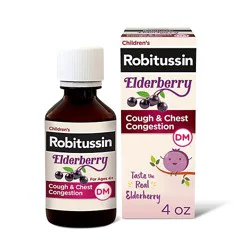 Robitussin Childrens Elderberry Cough And Chest Congestion Syrup - 4 Oz