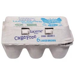 Lucerne Farms Grade A Cage Free Brown Large Eggs - 6 Count