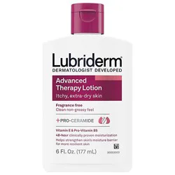 Lubriderm Advanced Therapy Fragrance-Free Lotion, Vitamin E, 6 Fl. Oz - 6 Fz