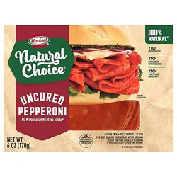 Hormel Natural Choice Uncured Pepperoni - 6 Oz